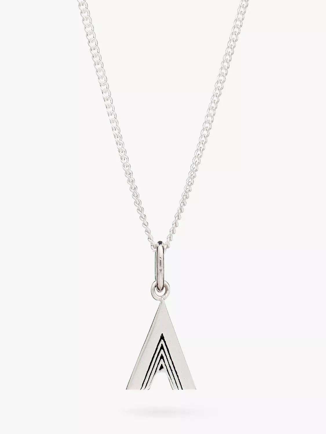 Rachel Jackson London sterling silver initial pendant (British brand)