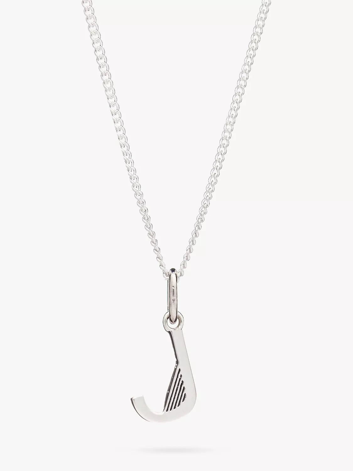 Rachel Jackson London Initial Necklace Silver Pendant Necklace 46cm