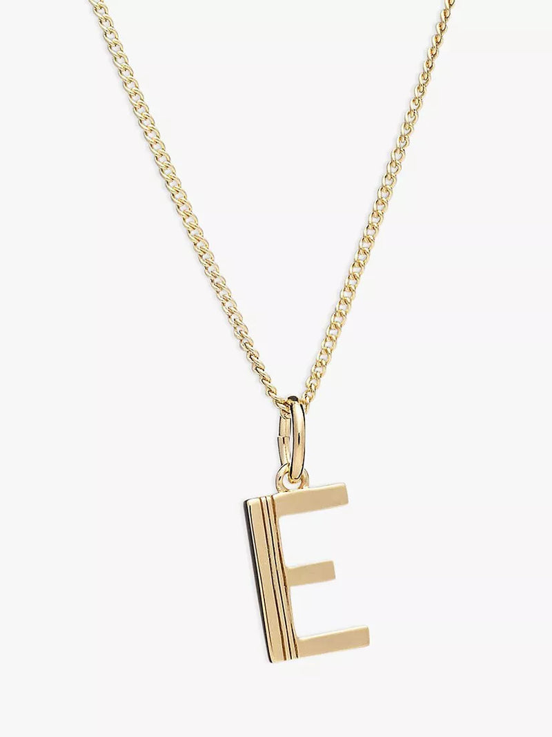 Rachel Jackson London Initial Necklace, Gold, E