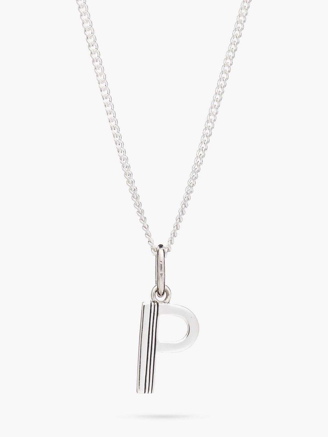 Rachel Jackson London sterling silver initial pendant (British brand)