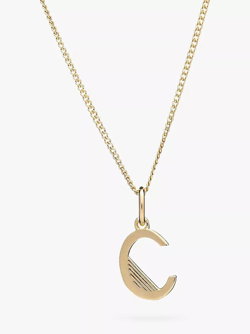 Rachel Jackson London Initial Necklace, Gold, C