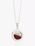 Rachel Jackson London Personalisierbares kleines Deko-Sonnen-Geburtsstein-Amulett-Halskette, Silber
