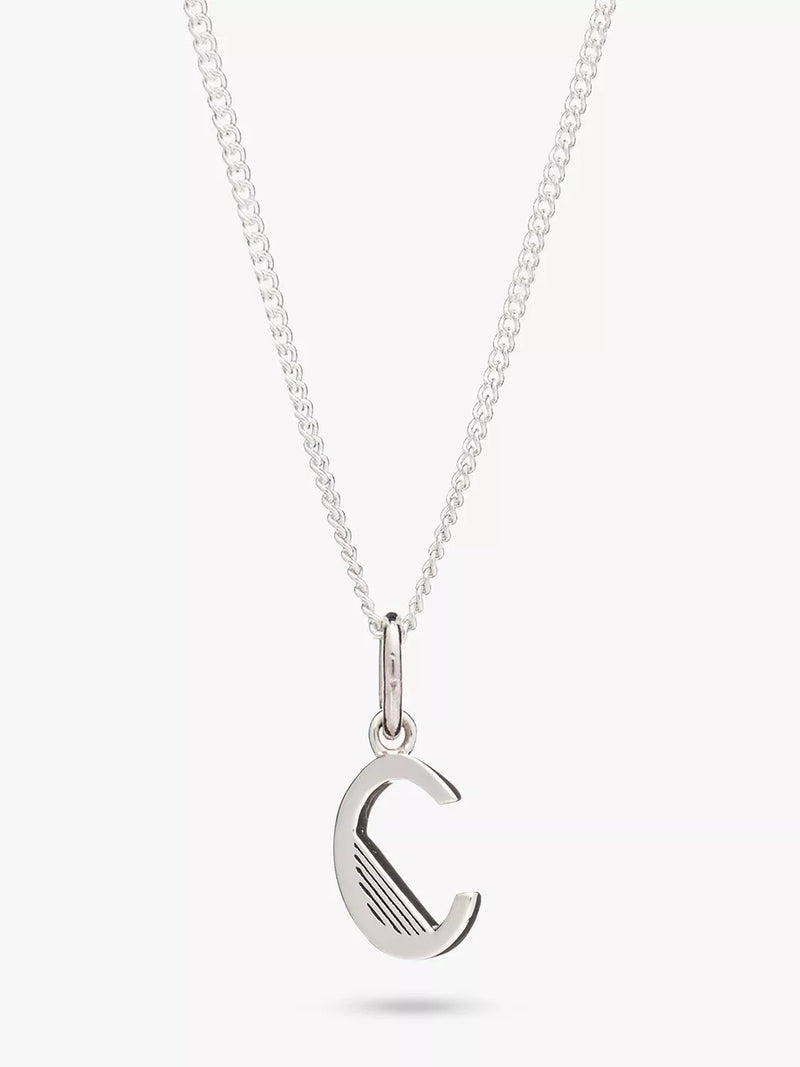 Rachel Jackson London Initial Necklace, Silver, C