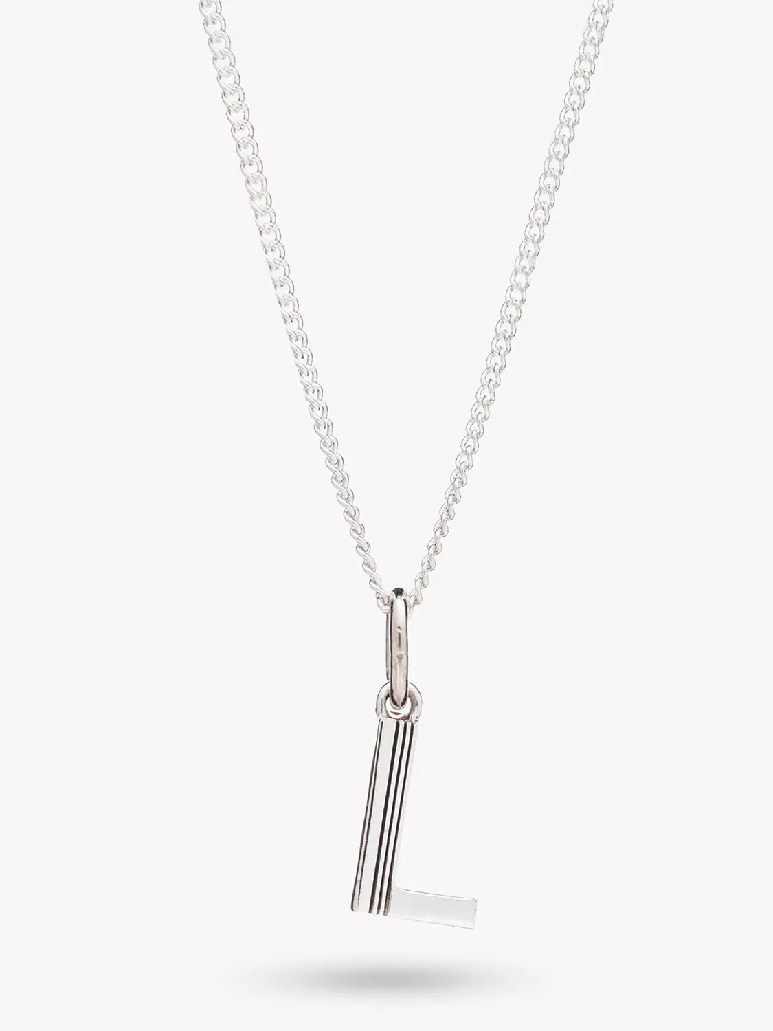 Rachel Jackson London Initial Necklace Silver Pendant Necklace 46cm