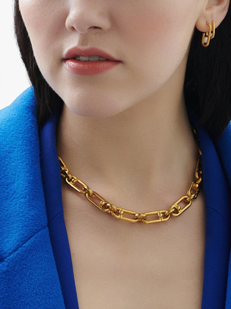 Rachel Jackson London gold plated chain necklace 44cm - British product