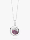 Rachel Jackson London Sonnenamulett-Halskette mit Aquamarin (britische Marke)