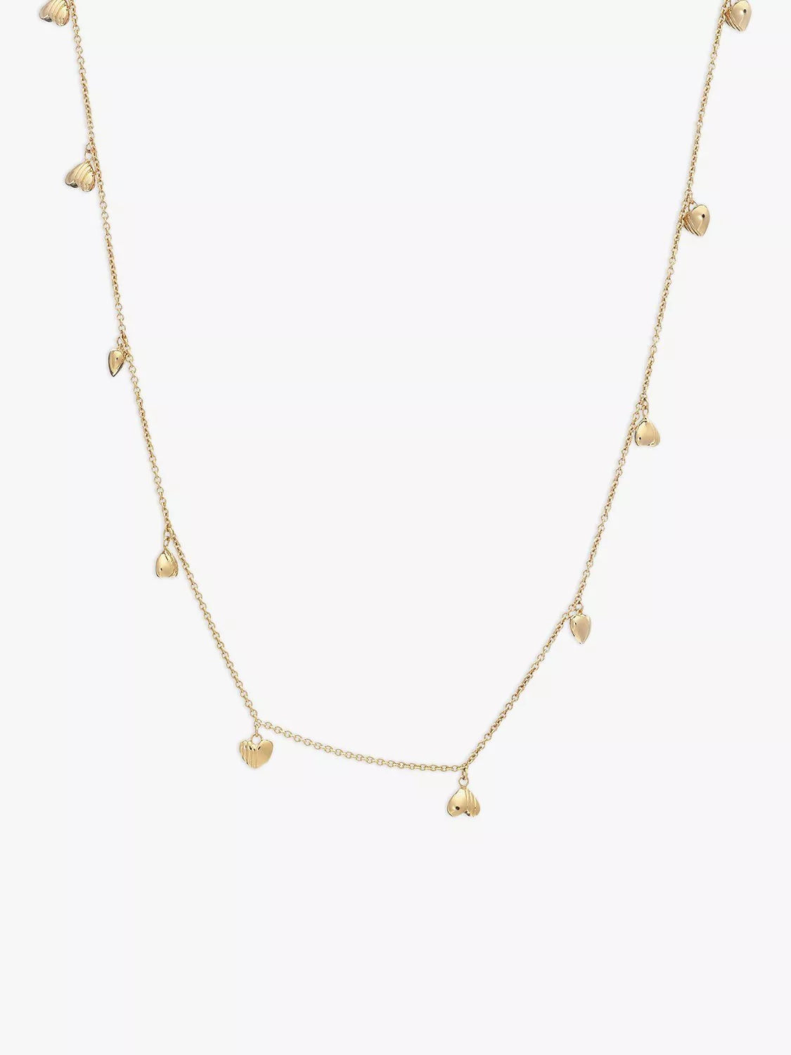 Rachel Jackson London gold plated deco hearts necklace, imported from the UK