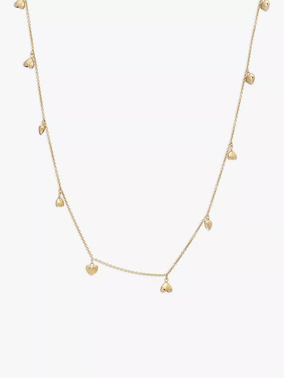 John Lewis Rachel Jackson London Untamed Deco Hearts Gold Chain Necklace, 40.5cm- Buy online at McGrocer