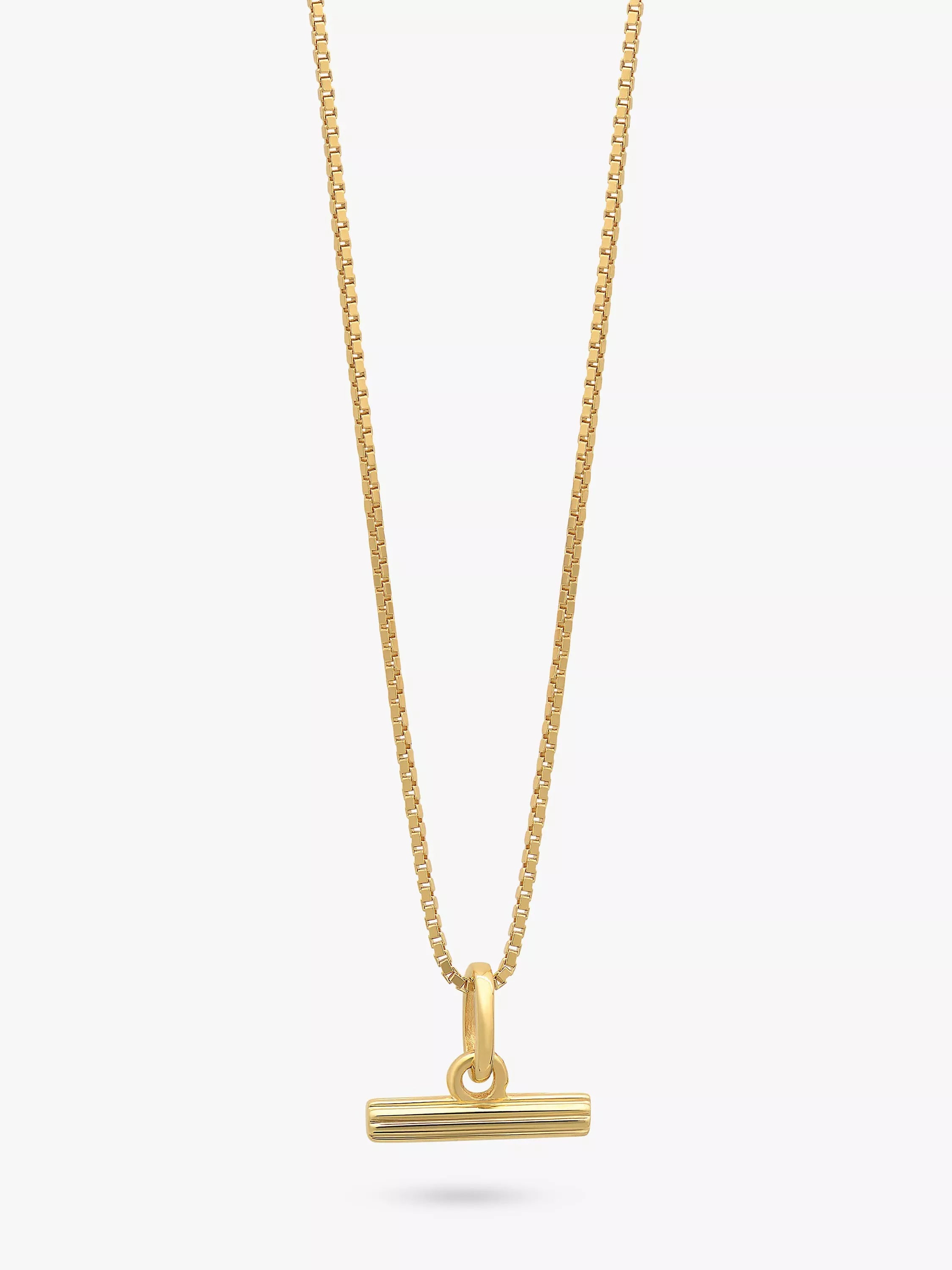Collier Mini T-Bar Rachel Jackson London en or, version Royaume-Uni