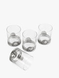Royal Selangor glass tumblers set of 4 with pewter base, imported from the UK