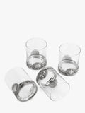 Royal Selangor glass tumblers set of 4 with pewter base, imported from the UK
