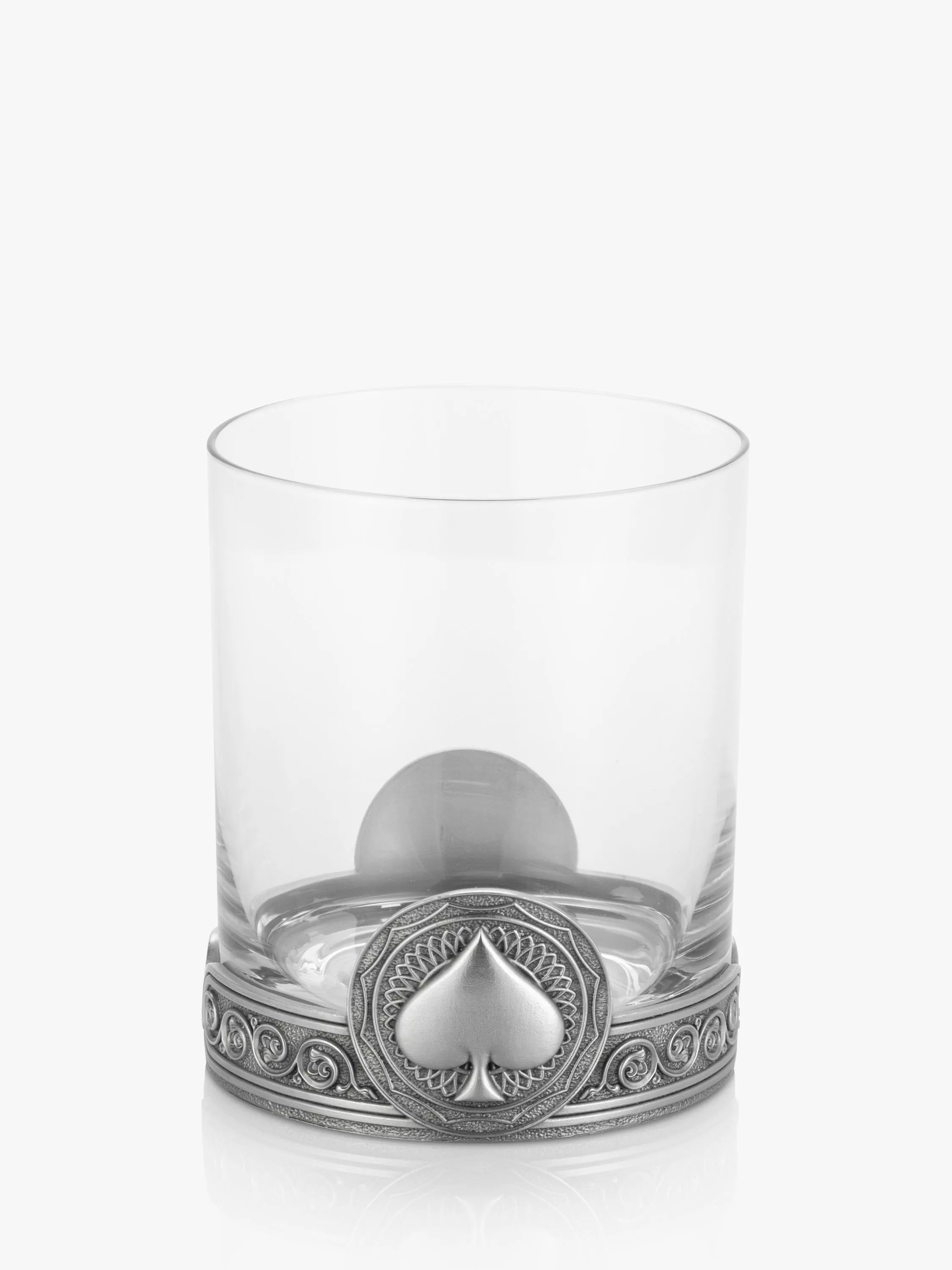 Royal Selangor glass tumbler 300ml with pewter base - British product
