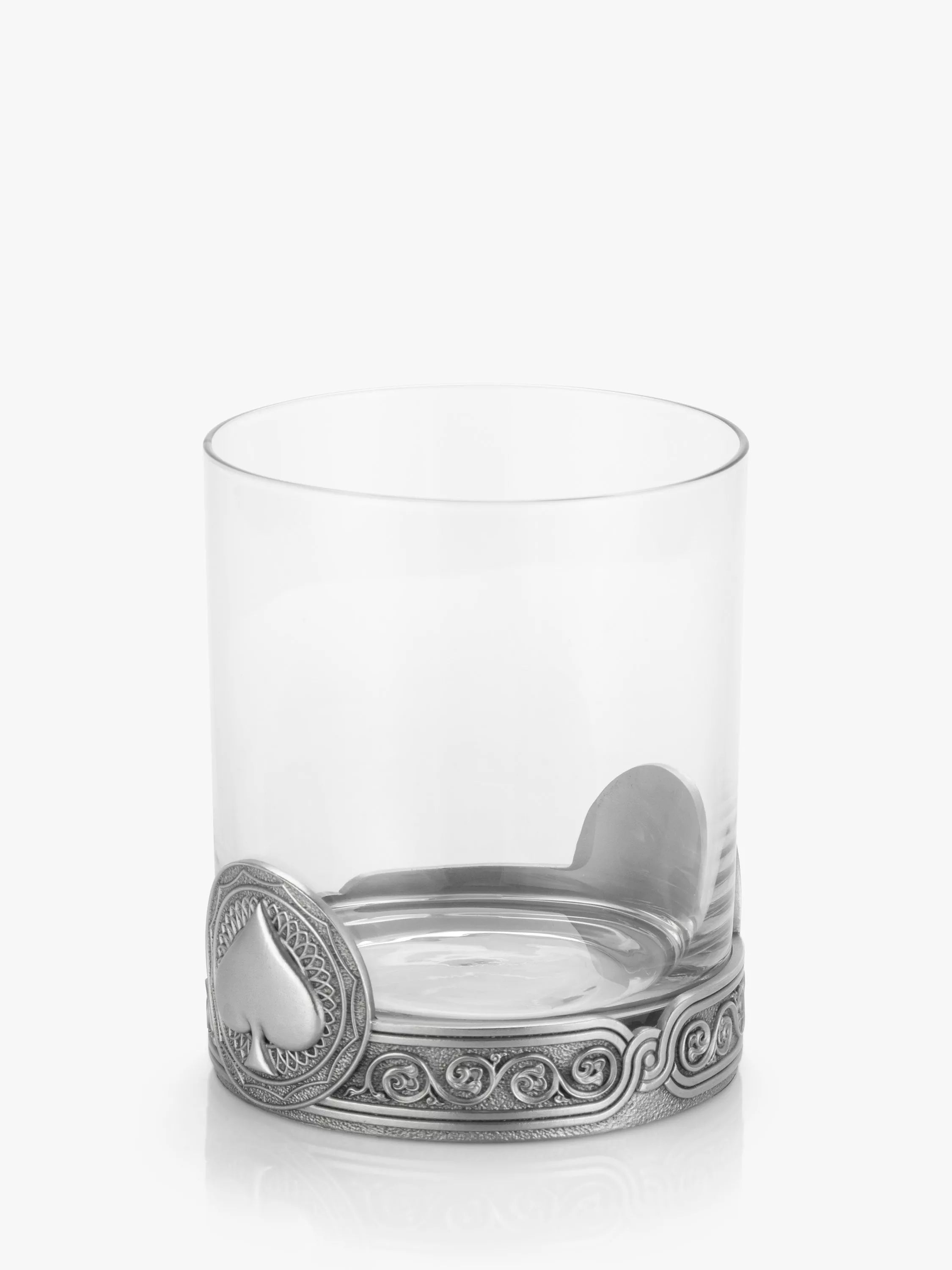 Royal Selangor glass tumbler 300ml with pewter base - British product