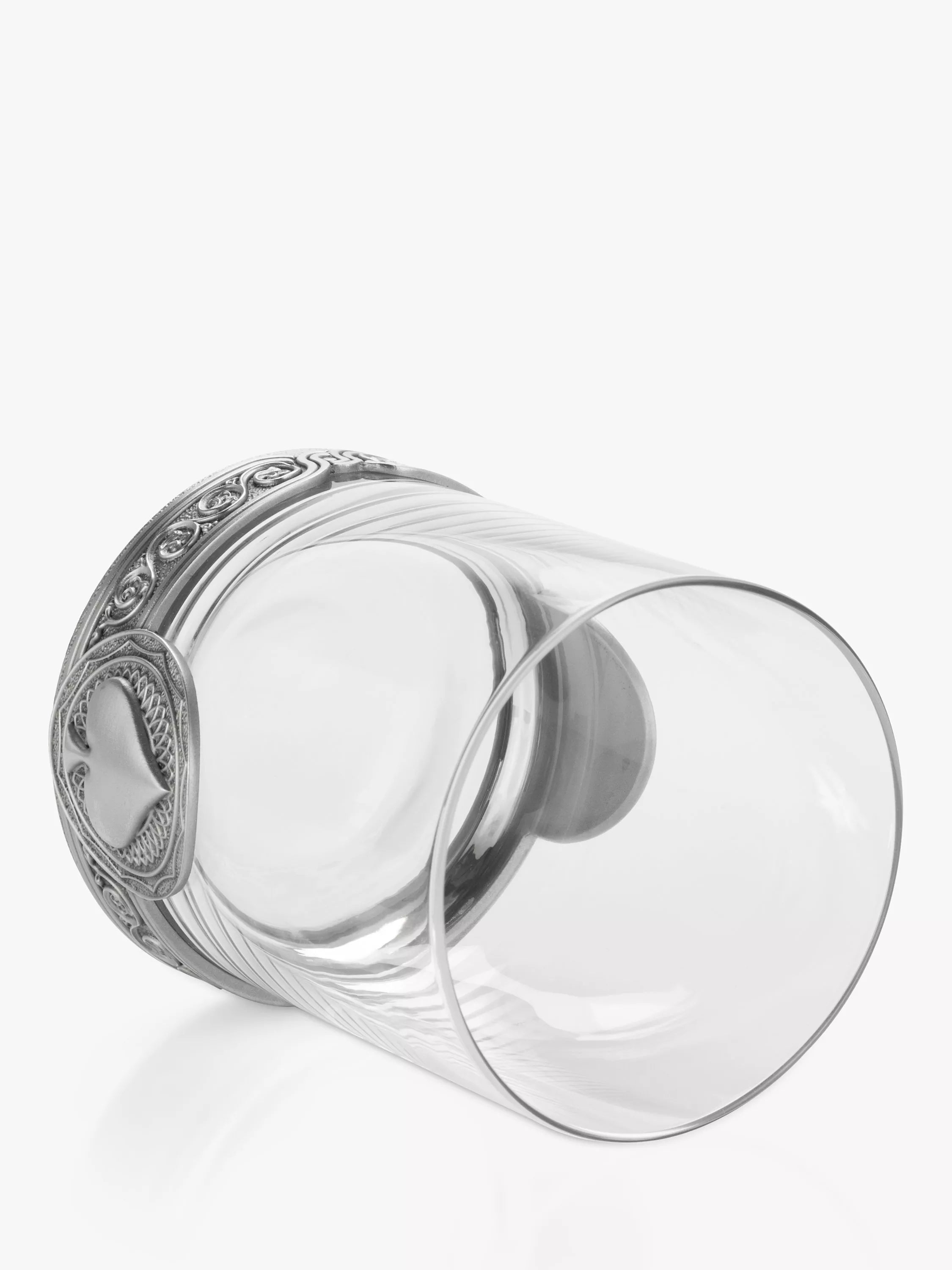 Royal Selangor glass tumbler 300ml with pewter base - British product
