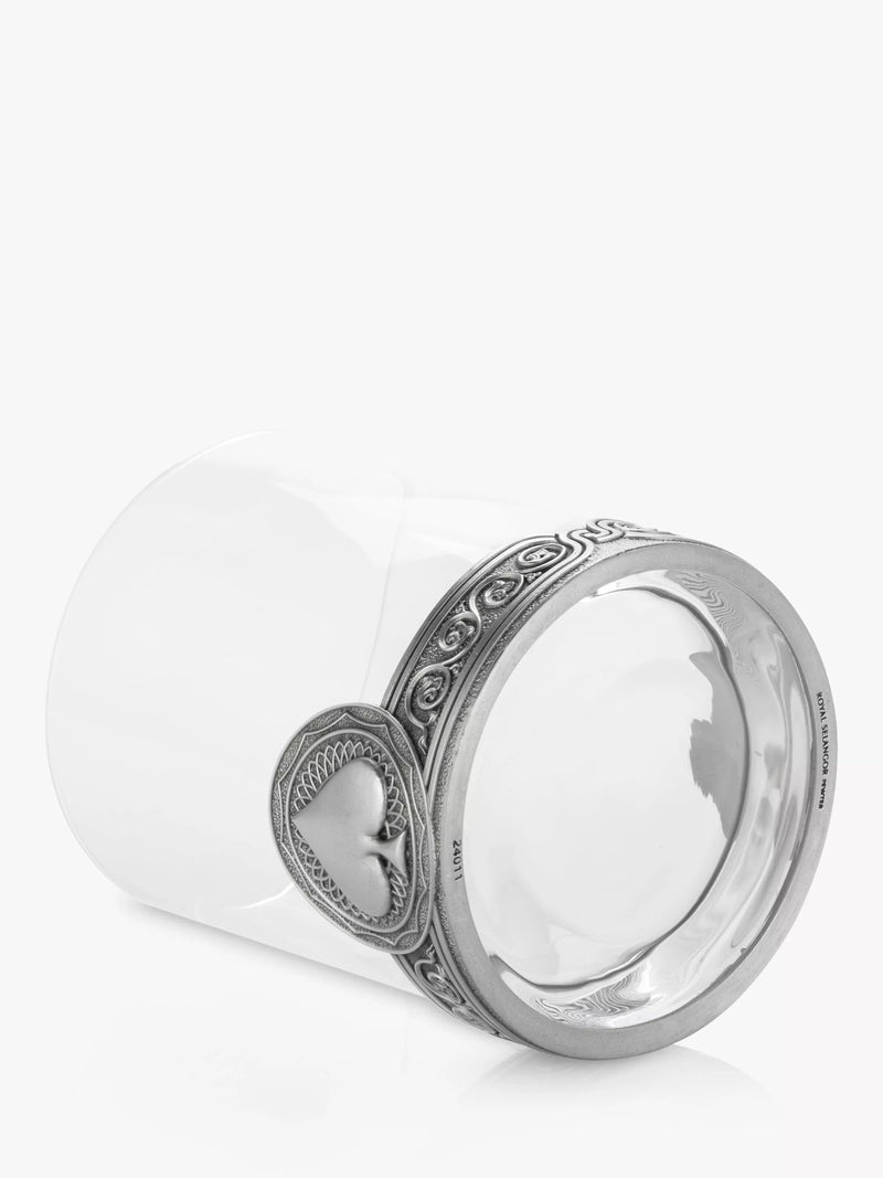 Royal Selangor glass tumbler 300ml with pewter base - British product