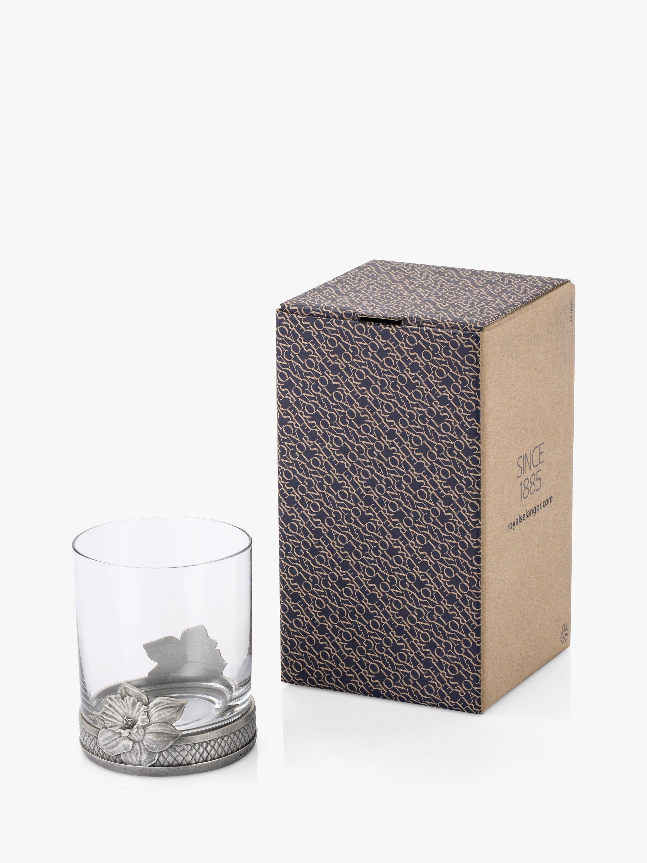 Royal Selangor daffodil glass tumbler 300ml, UK version