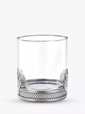 Royal Selangor rose glass tumbler 300ml with pewter base, UK version