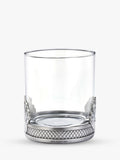 Royal Selangor rose glass tumbler 300ml with pewter base, UK version