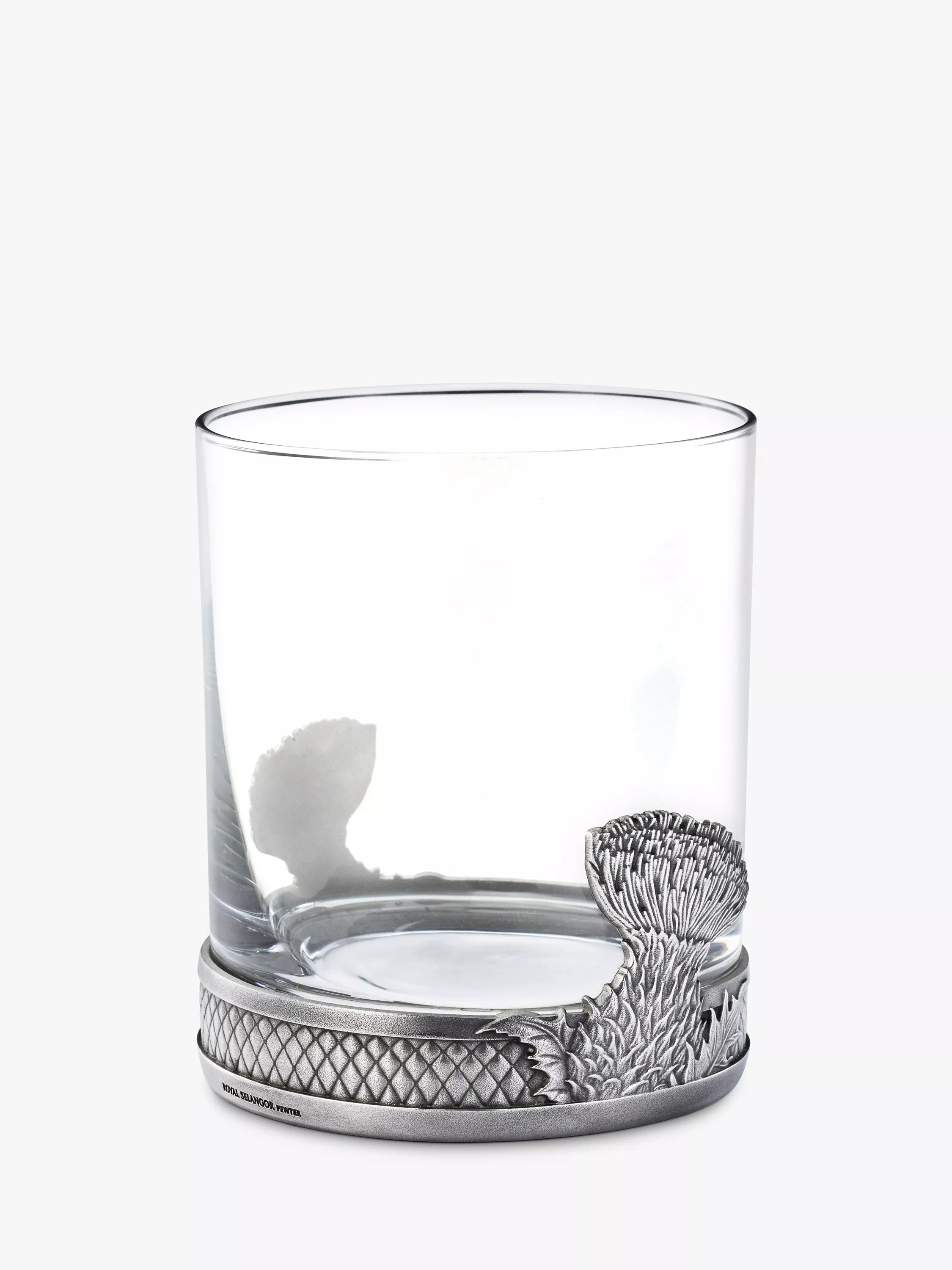 Royal Selangor thistle glass tumbler 300ml pewter grey (British brand)