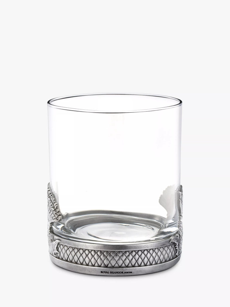 Royal Selangor thistle glass tumbler 300ml pewter grey (British brand)