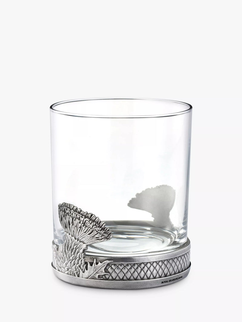 Royal Selangor thistle glass tumbler 300ml pewter grey (British brand)