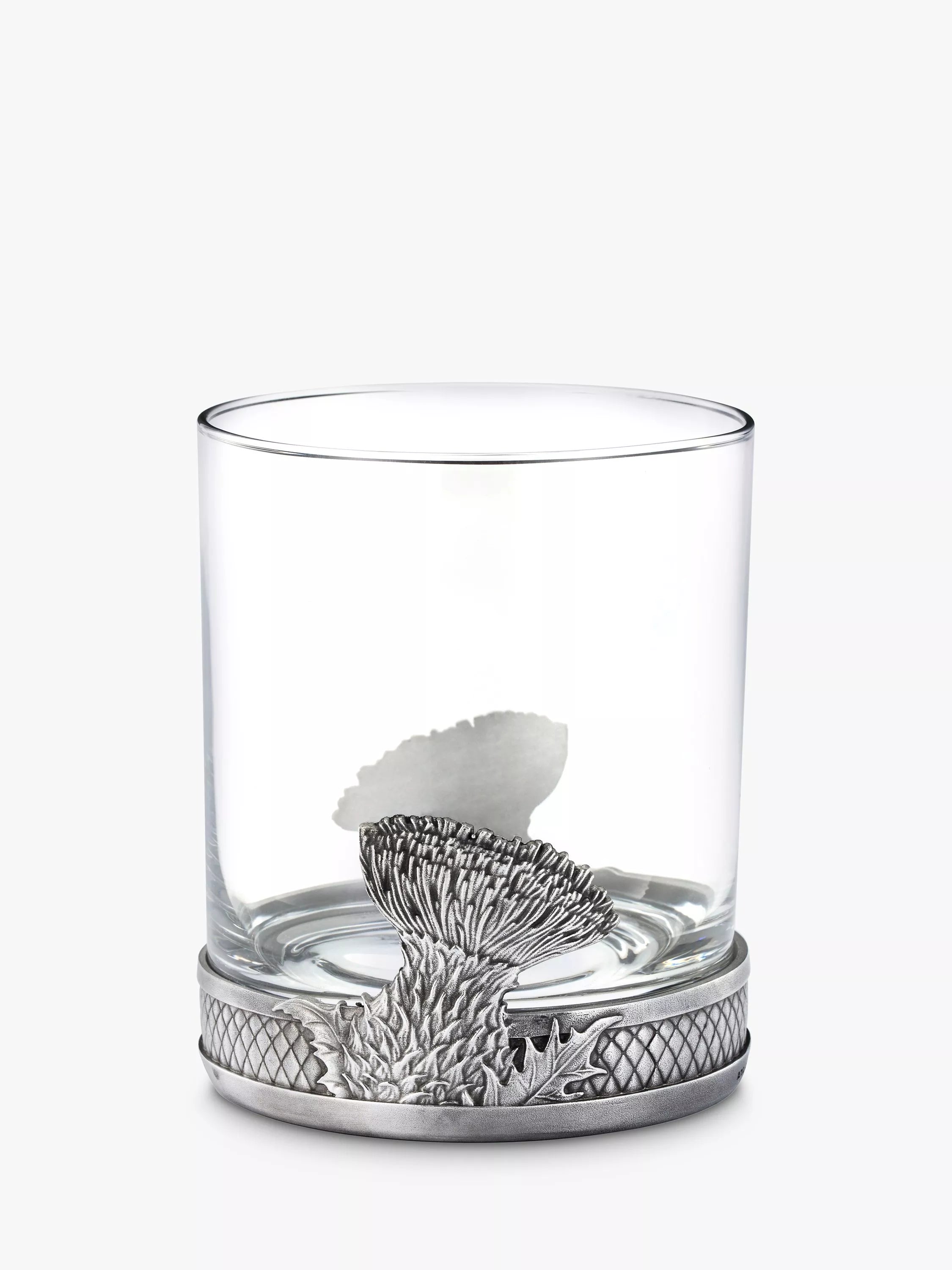 Royal Selangor thistle glass tumbler 300ml pewter grey (British brand)