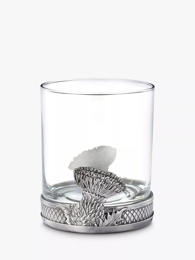 Royal Selangor thistle glass tumbler 300ml pewter grey (British brand)