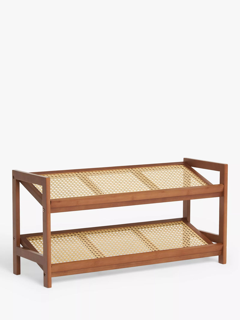 John Lewis bamboo shoe rack 2 tier, imported from the UK