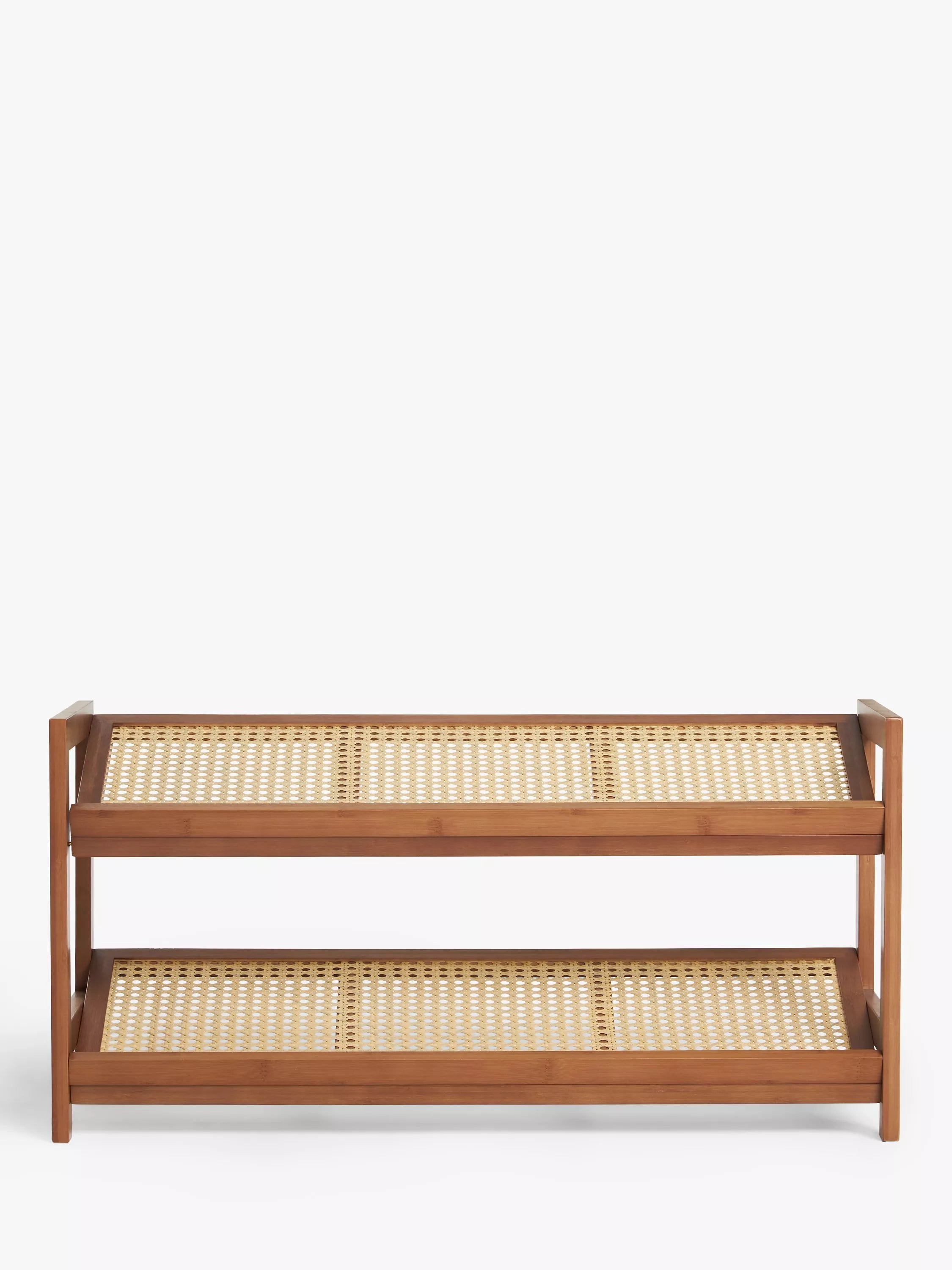 John Lewis bamboo shoe rack 2 tier, imported from the UK