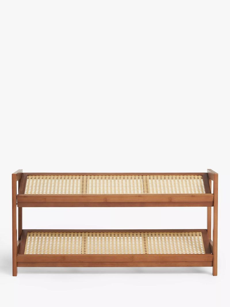 John Lewis bamboo shoe rack 2 tier, imported from the UK