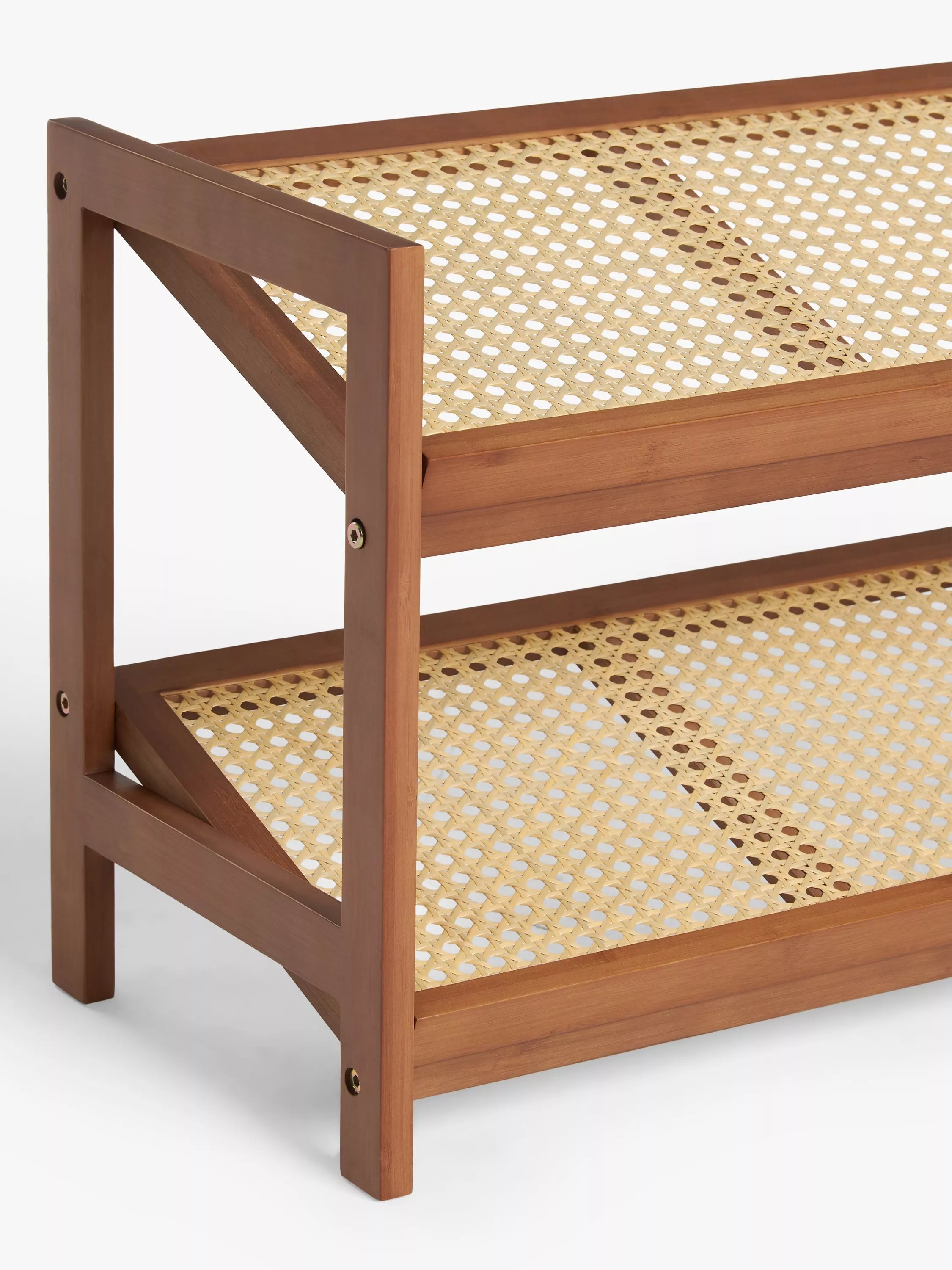 John Lewis bamboo shoe rack 2 tier, imported from the UK