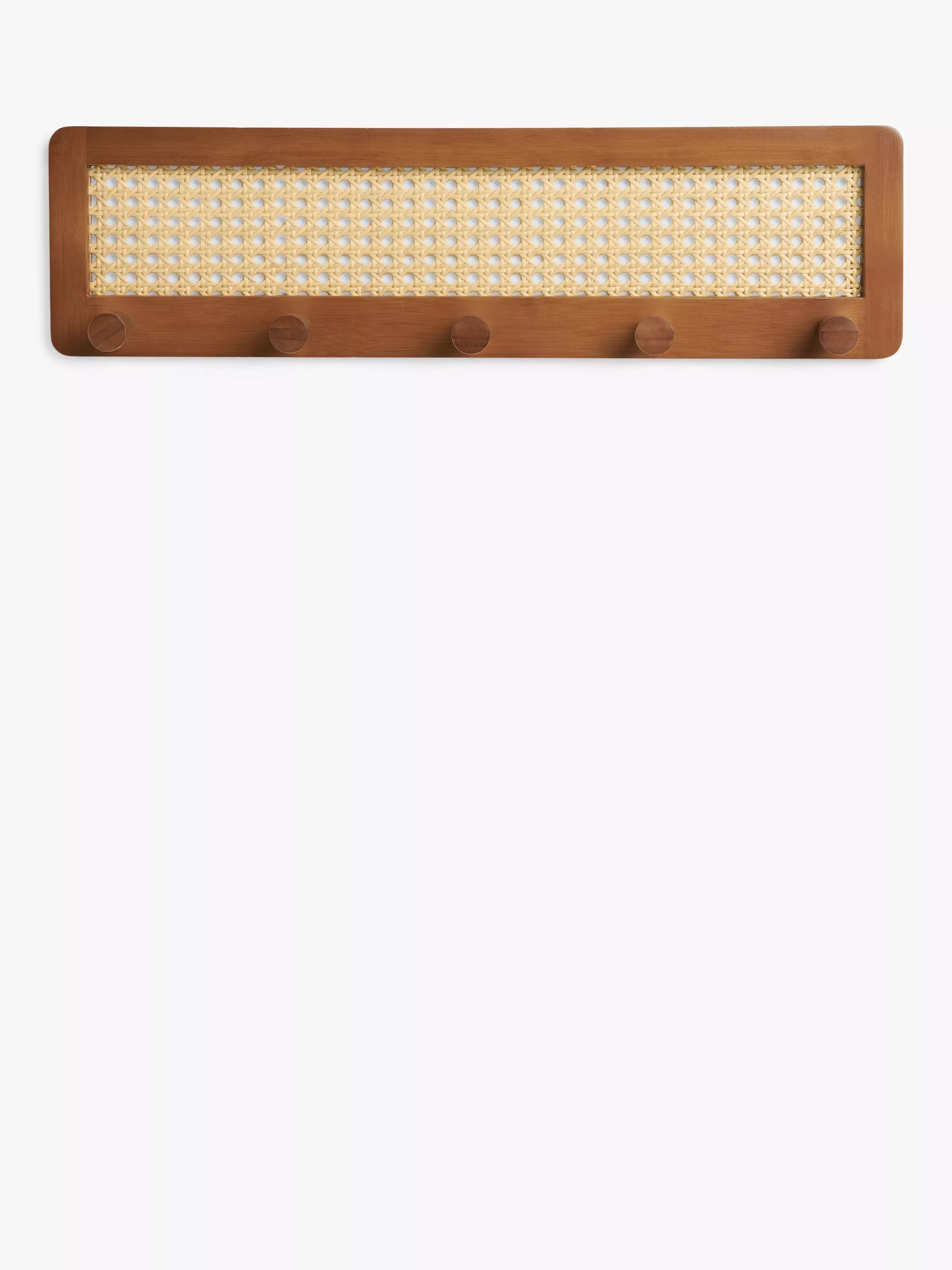John Lewis poly rattan bamboo hanging rack 55cm wide, imported from the UK