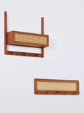 John Lewis poly rattan and bamboo over door hanging rack, imported from the UK