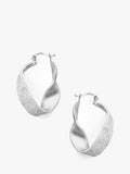 Tutti & Co Praise Texturierte Twist Creolen H2,8 x B2,5cm