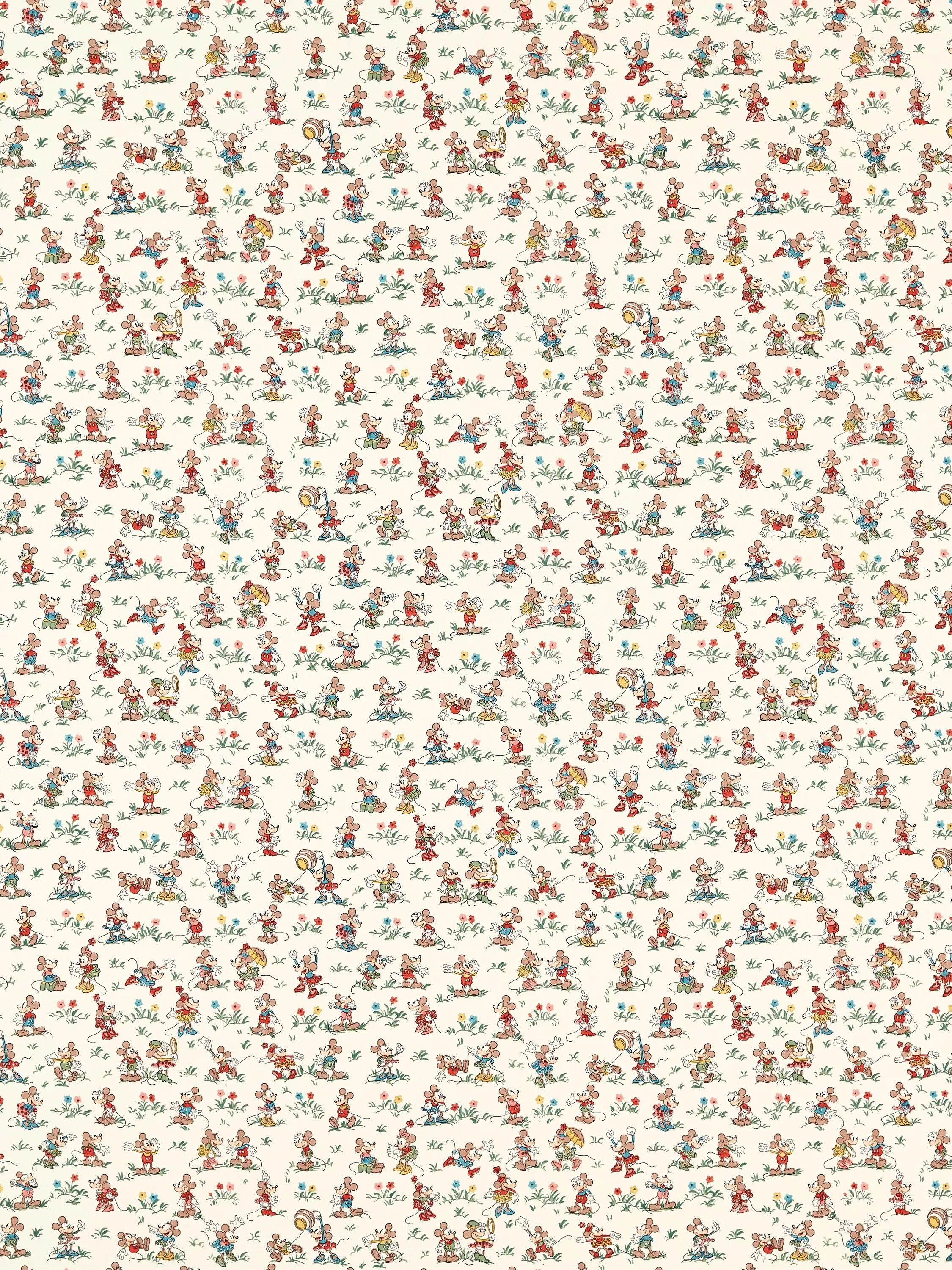 Sanderson Mickey & Minnie furnishing fabric 139cm - British product