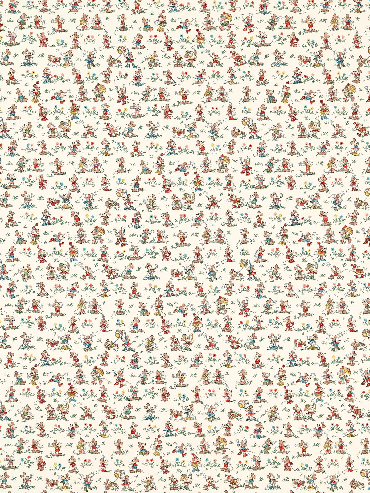 Sanderson Mickey & Minnie furnishing fabric 139cm - British product