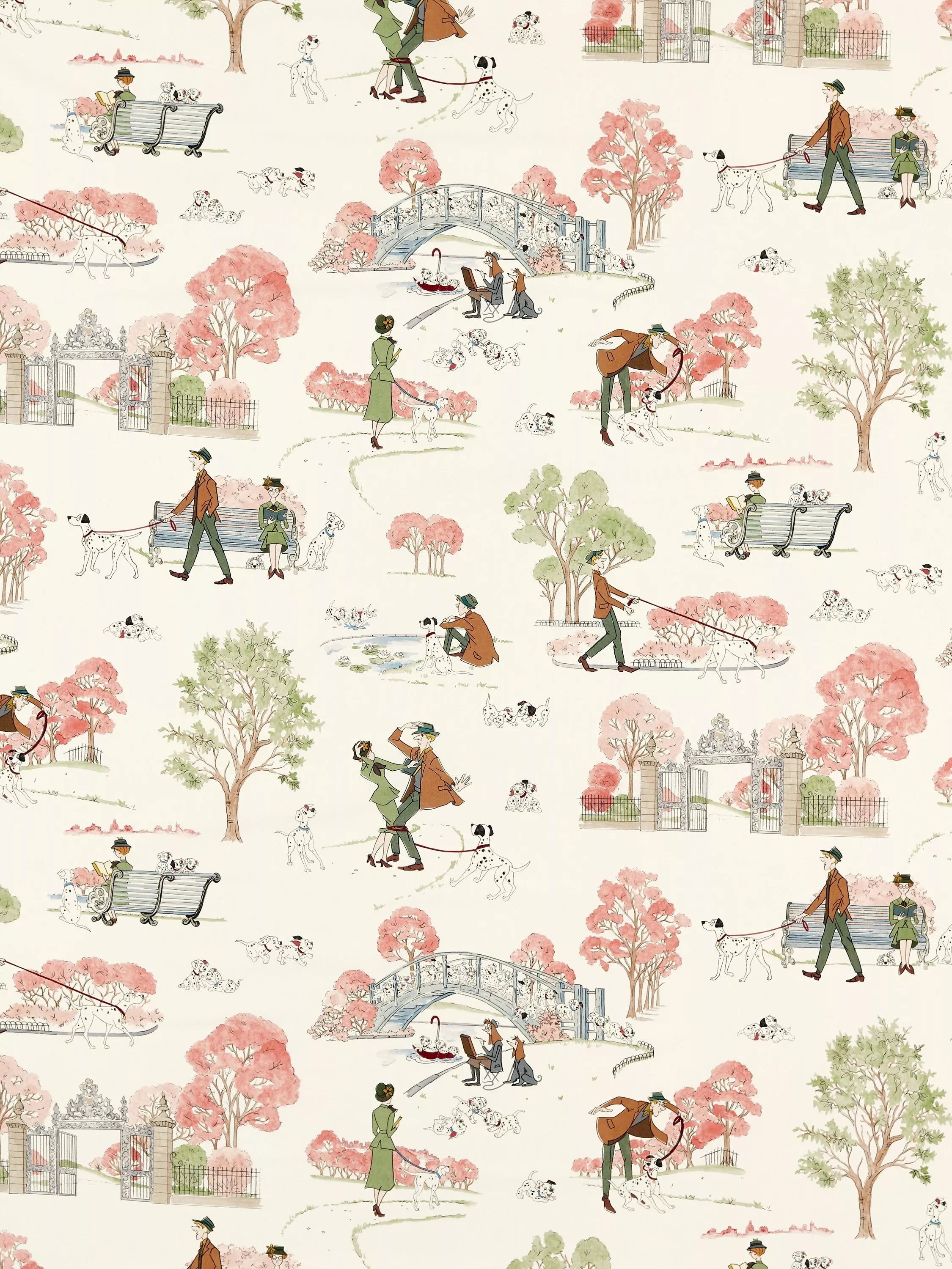 Sanderson 101 Dalmatians furnishing fabric 139cm, imported from the UK