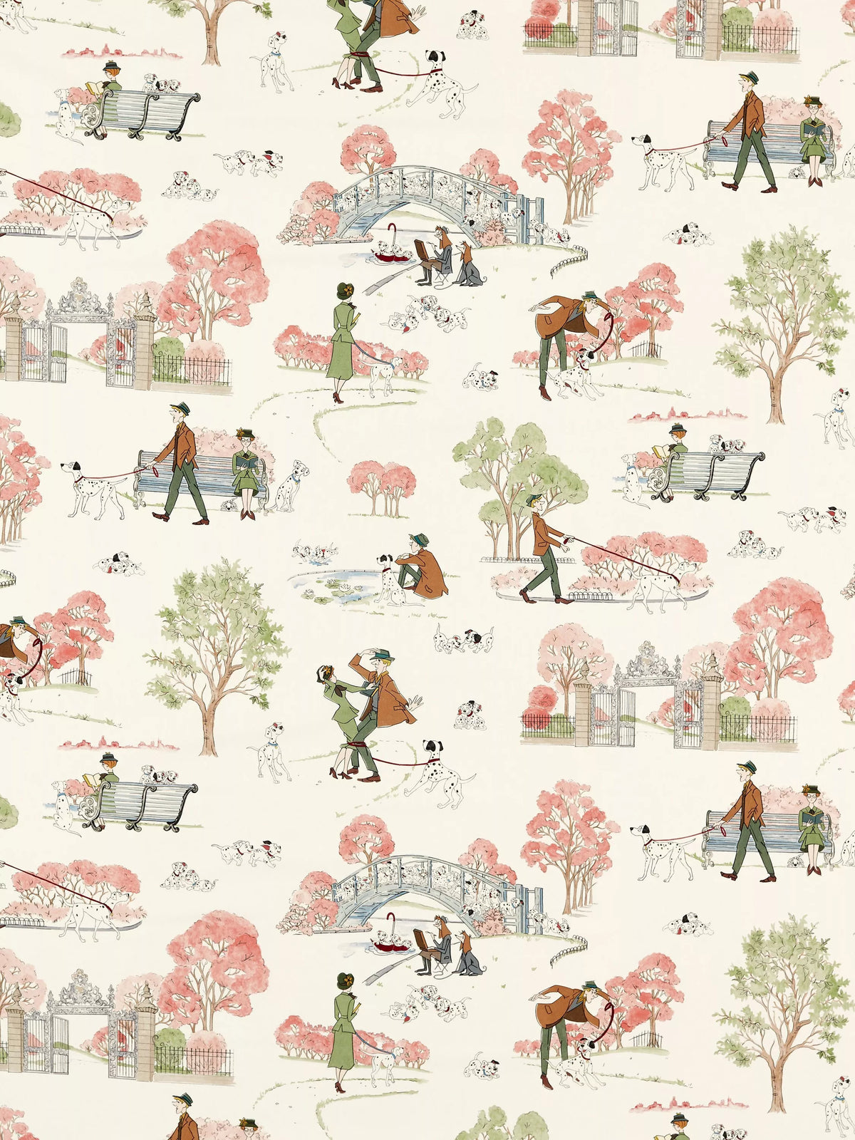 Sanderson 101 Dalmatians furnishing fabric 139cm, imported from the UK