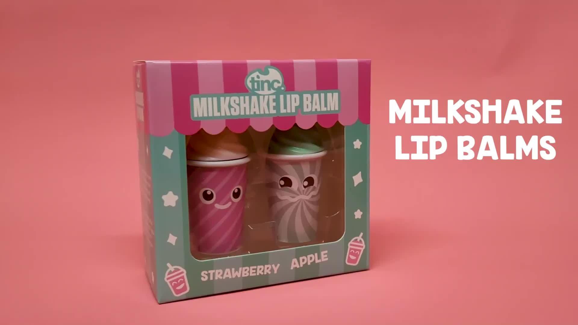 Tinc Milkshake Lip Balms Set of 2 Apple Strawberry (British brand)
