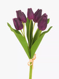 Floralsilk Artificial Fresh Tulip Bunch, Purple