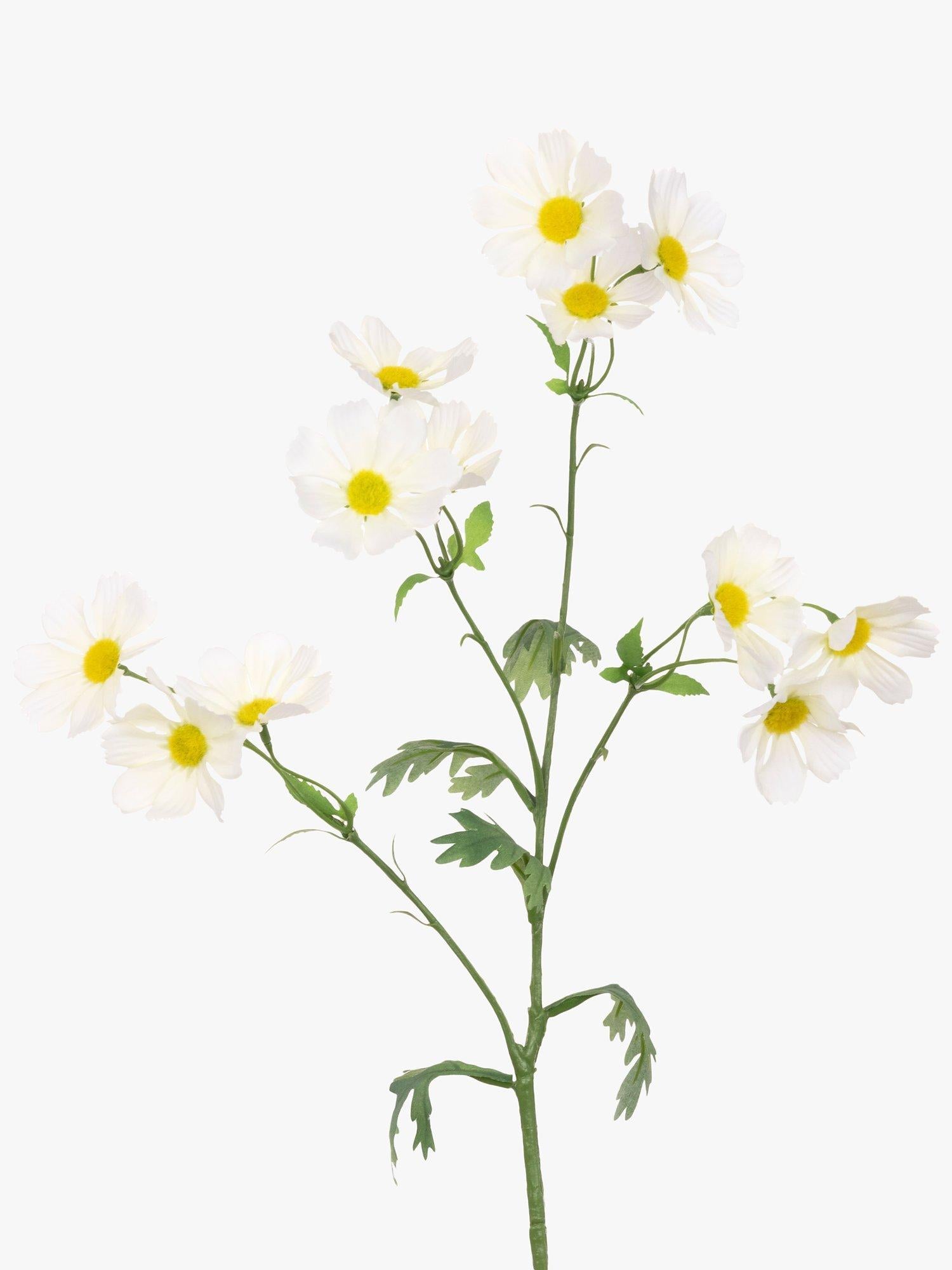 Floralsilk artificial wild cosmos spray in white - British product