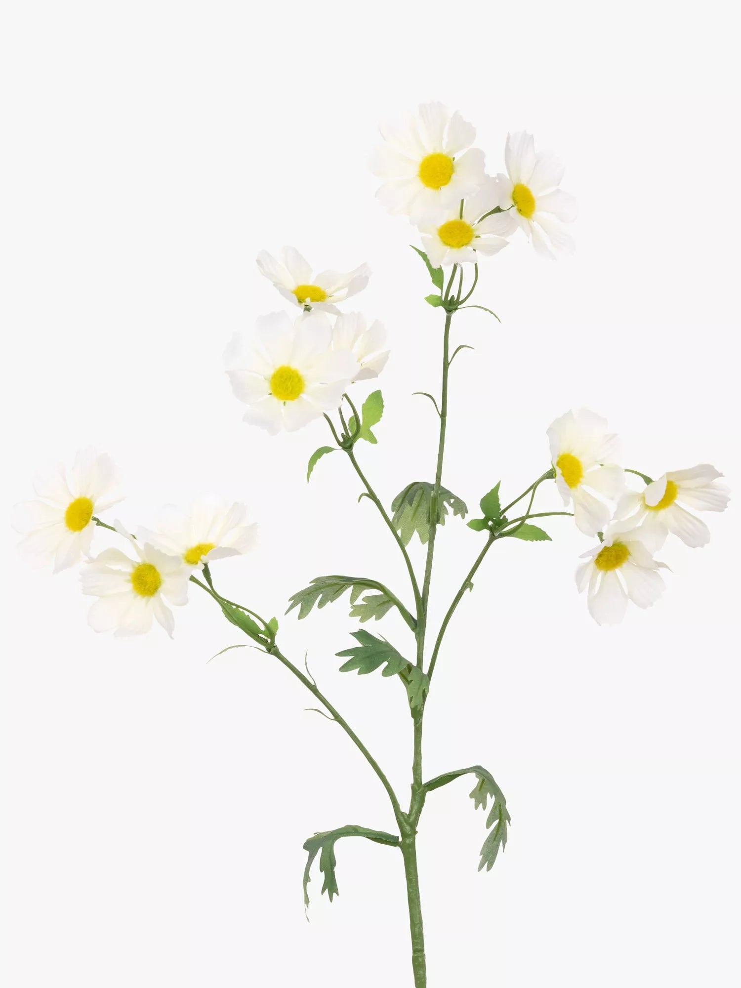 Floralsilk artificial wild cosmos spray in white - British product
