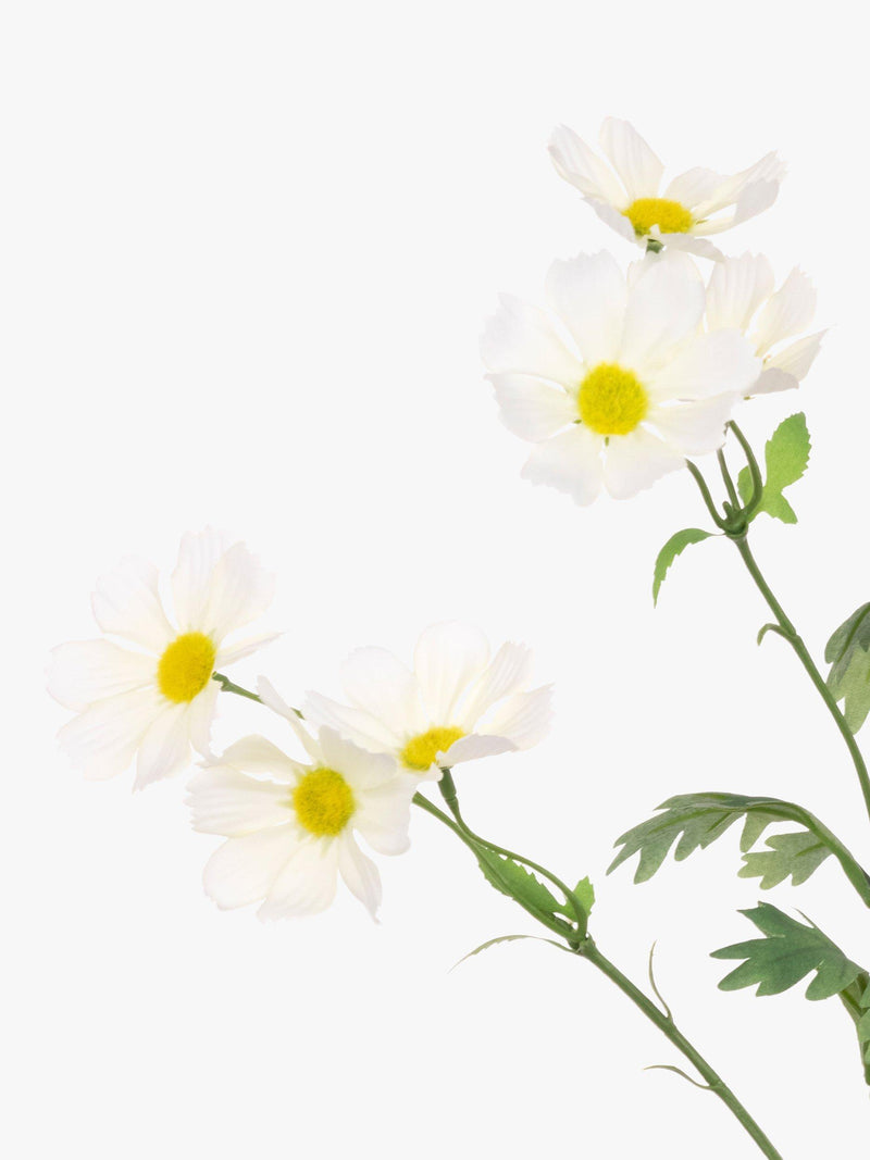 Floralsilk artificial wild cosmos spray in white - British product