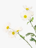Floralsilk artificial wild cosmos spray in white - British product