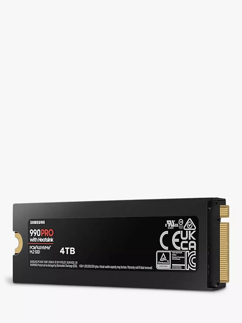 Samsung 990 Pro 4TB PCIe 4.0 M.2 SSD مع مشتت حراري، إصدار المملكة المتحدة