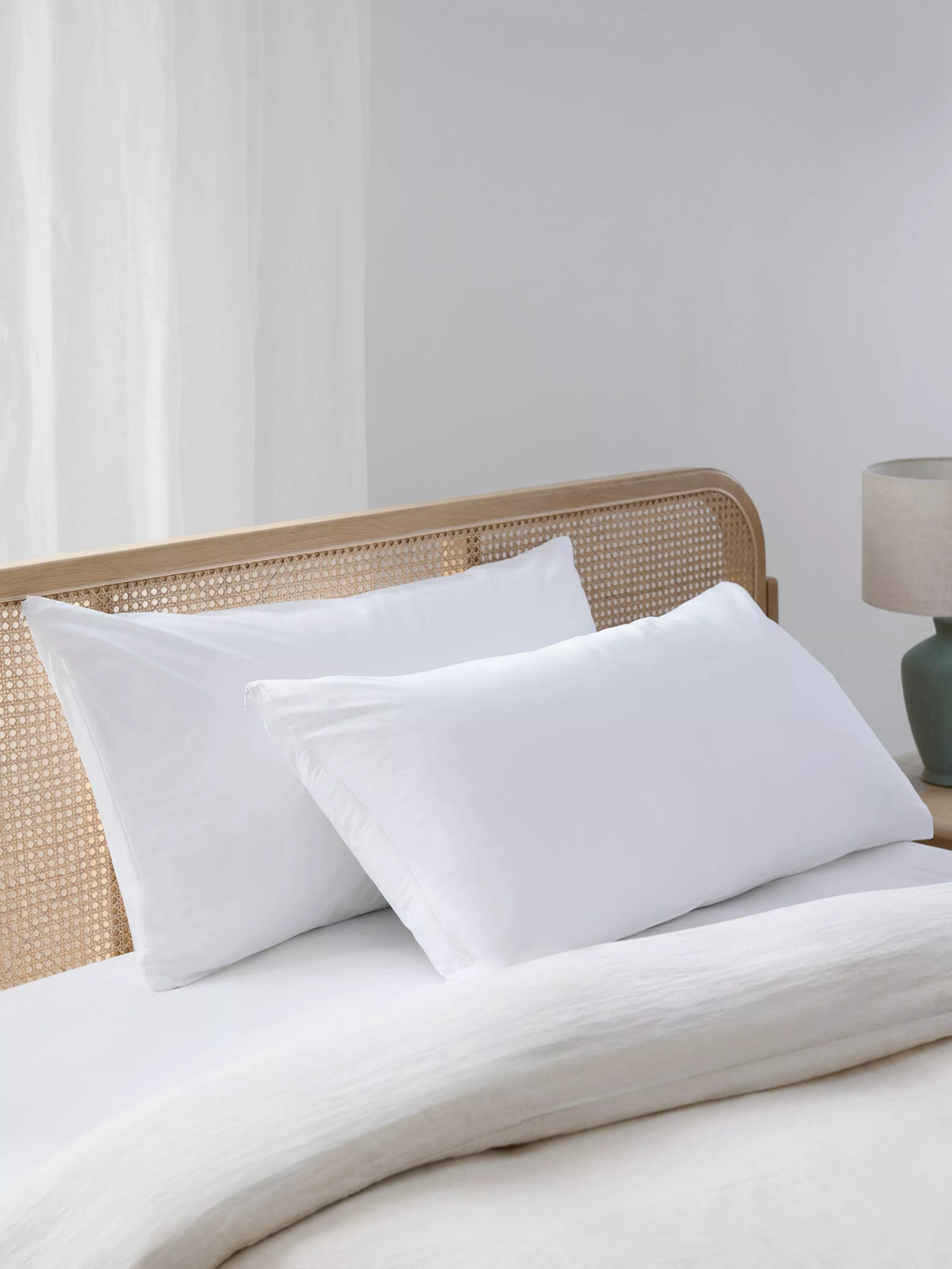 أغطية وسائد John Lewis natural cotton مقاس كبير، زوج، مستوردة من المملكة المتحدة