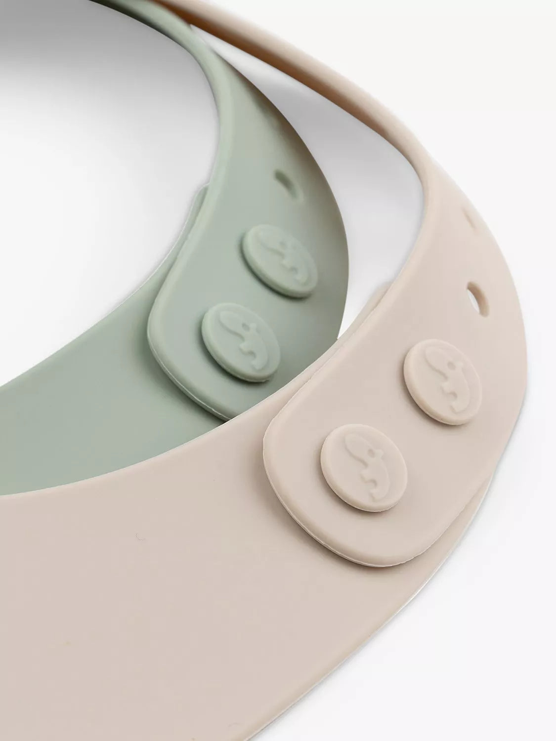 Done by Deer silicone bibs Sand/Green pack of 2 - British product