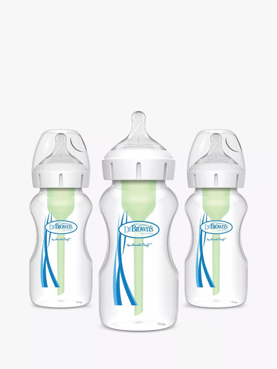 John Lewis Anti-Colic Baby Bottles with Removable Vent System, Pack of 3, 270ml- Buy online at McGrocer