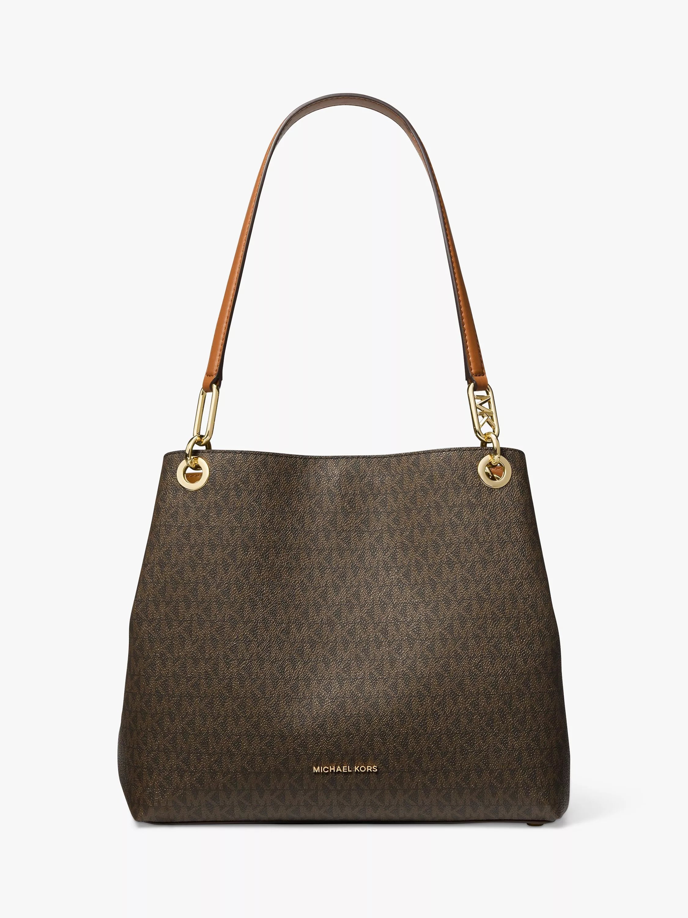 Michael Kors Kensington logo tote bag brown acorn, imported from the UK