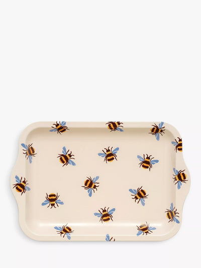John Lewis Emma Bridgewater Bees Small Tin Serving Tray, Yellow/Multi- Buy online at McGrocer